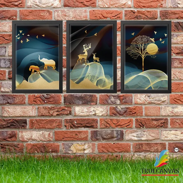 Black__Abstract_Canvas_Painting_Set_Of_3_Wall_Hanging_Frame_|_For_Home,_Living_Room_Gallery_&_Office,_Black,_Size_-_13.50_X_19.50_Inch,_Sf011
