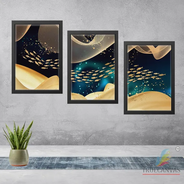 Black__Abstract_Canvas_Painting_Set_Of_3_Wall_Hanging_Frame_|_For_Home,_Living_Room_Gallery_&_Office,_Black,_Size_-_13.50_X_19.50_Inch,_Sf012