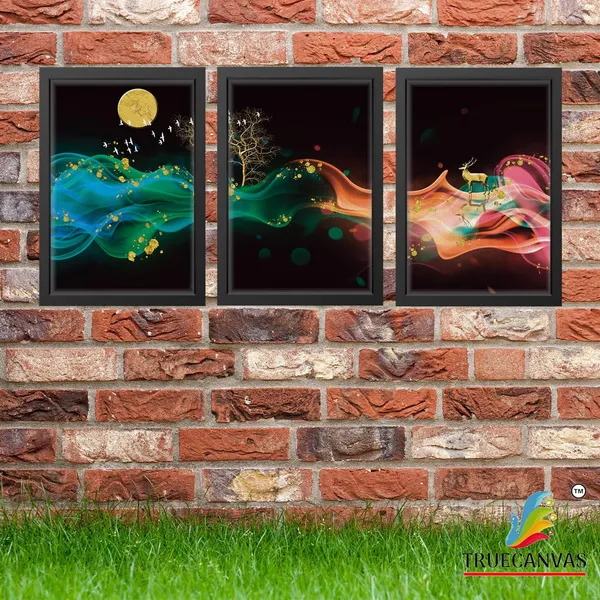 Black__Abstract_Canvas_Painting_Set_Of_3_Wall_Hanging_Frame_|_For_Home,_Living_Room_Gallery_&_Office,_Black,_Size_-_13.50_X_19.50_Inch,_Sf016