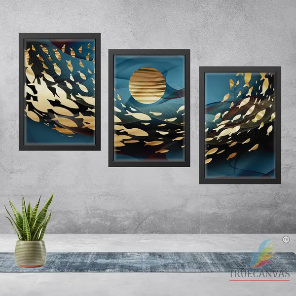 Black__Abstract_Canvas_Painting_Set_Of_3_Wall_Hanging_Frame_|_For_Home,_Living_Room_Gallery_&_Office,_Black,_Size_-_13.50_X_19.50_Inch,_Sf018