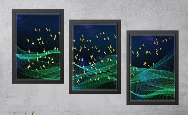 Black__Abstract_Canvas_Painting_Set_Of_3_Wall_Hanging_Frame_|_For_Home,_Living_Room_Gallery_&_Office,_Black,_Size_-_13.50_X_19.50_Inch,_Sf019