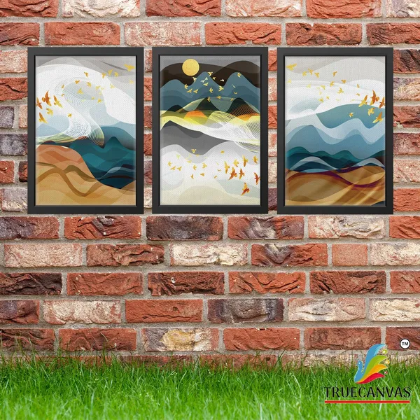 Black__Abstract_Canvas_Painting_Set_Of_3_Wall_Hanging_Frame_|_For_Home,_Living_Room_Gallery_&_Office,_Black,_Size_-_13.50_X_19.50_Inch,_Sf021