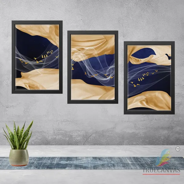 Black__Abstract_Canvas_Painting_Set_Of_3_Wall_Hanging_Frame_|_For_Home,_Living_Room_Gallery_&_Office,_Black,_Size_-_13.50_X_19.50_Inch,_Sf023