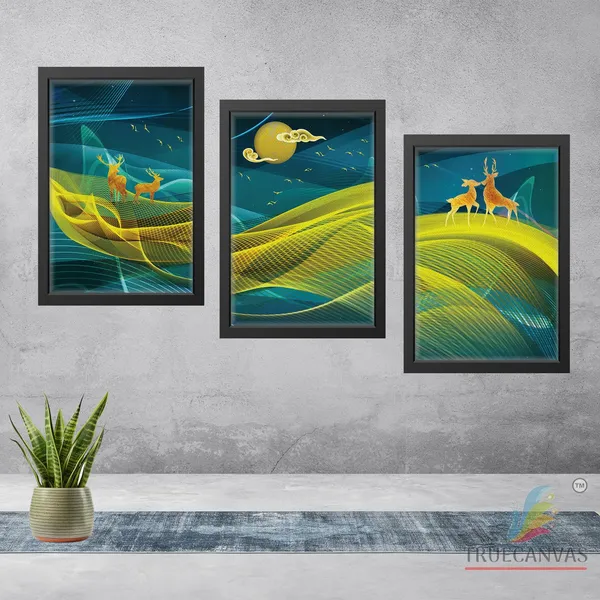 Black__Abstract_Canvas_Painting_Set_Of_3_Wall_Hanging_Frame_|_For_Home,_Living_Room_Gallery_&_Office,_Black,_Size_-_13.50_X_19.50_Inch,_Sf025