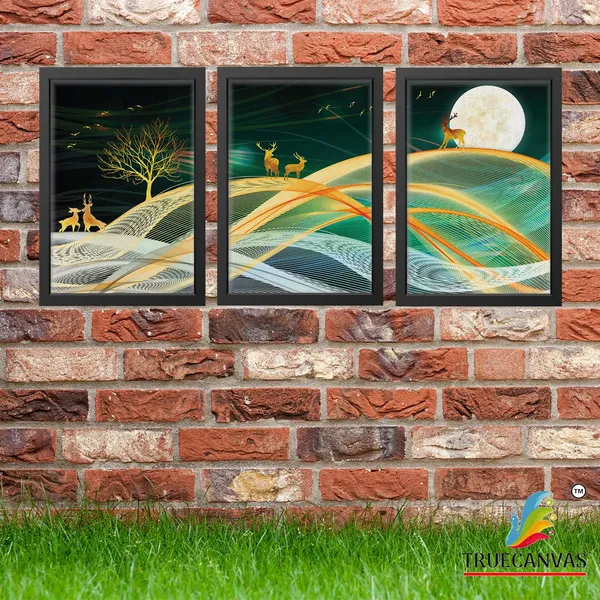 Black__Abstract_Canvas_Painting_Set_Of_3_Wall_Hanging_Frame_|_For_Home,_Living_Room_Gallery_&_Office,_Black,_Size_-_13.50_X_19.50_Inch,_Sf026