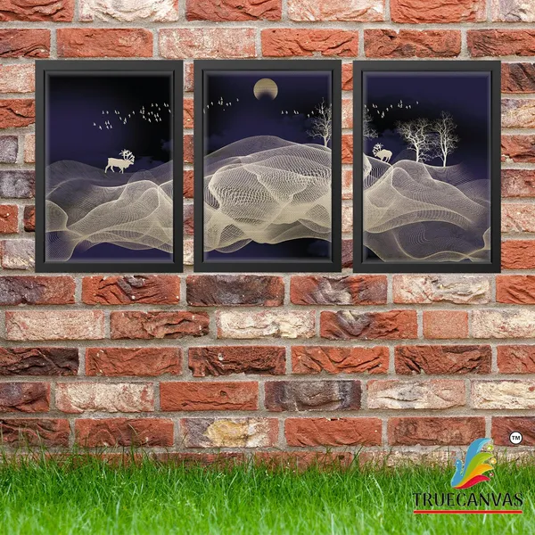 Black__Abstract_Canvas_Painting_Set_Of_3_Wall_Hanging_Frame_|_For_Home,_Living_Room_Gallery_&_Office,_Black,_Size_-_13.50_X_19.50_Inch,_Sf027