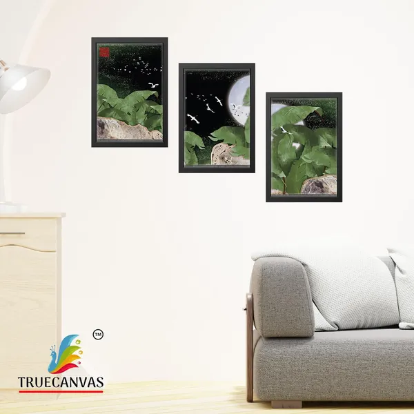 Multicolor_Abstract_Canvas_Painting_Set_Of_3_Wall_Hanging_Frame_|_For_Home,_Living_Room_Gallery_&_Office,_Black,_Size_-_13.50_X_19.50_Inch,_Sf029