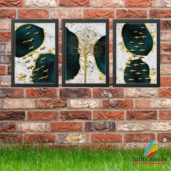 Black__Abstract_Canvas_Painting_Set_Of_3_Wall_Hanging_Frame_|_For_Home,_Living_Room_Gallery_&_Office,_Black,_Size_-_13.50_X_19.50_Inch,_Sf033