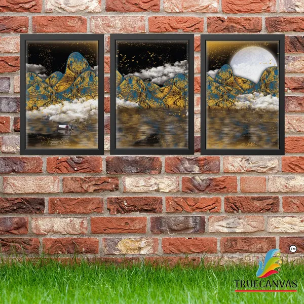 Black__Abstract_Canvas_Painting_Set_Of_3_Wall_Hanging_Frame_|_For_Home,_Living_Room_Gallery_&_Office,_Black,_Size_-_13.50_X_19.50_Inch,_Sf036