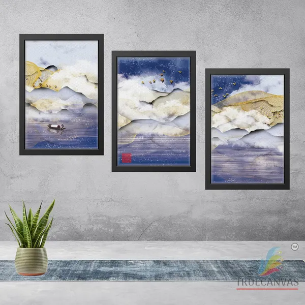 Black__Abstract_Canvas_Painting_Set_Of_3_Wall_Hanging_Frame_|_For_Home,_Living_Room_Gallery_&_Office,_Black,_Size_-_13.50_X_19.50_Inch,_Sf039