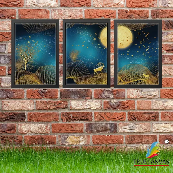 Multicolor_Abstract_Canvas_Painting_Set_Of_3_Wall_Hanging_Frame_|_For_Home,_Living_Room_Gallery_&_Office,_Black,_Size_-_13.50_X_19.50_Inch,_Sf040