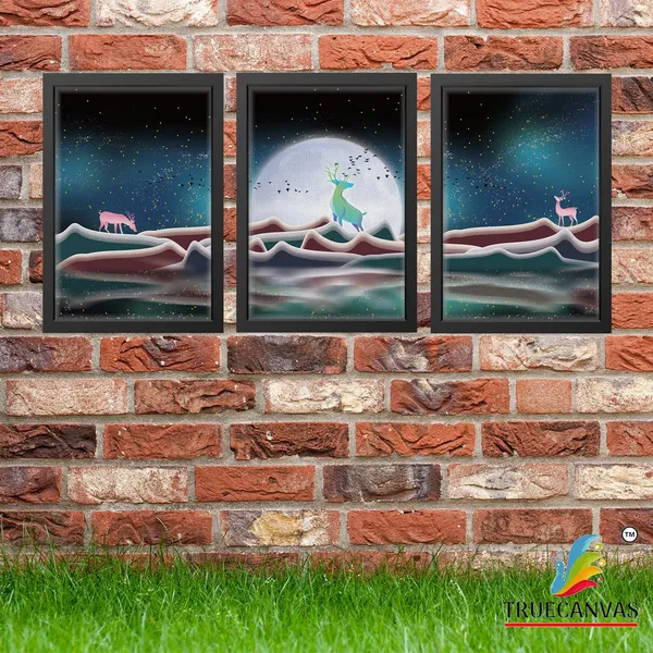 Black__Abstract_Canvas_Painting_Set_Of_3_Wall_Hanging_Frame_|_For_Home,_Living_Room_Gallery_&_Office,_Black,_Size_-_13.50_X_19.50_Inch,_Sf042
