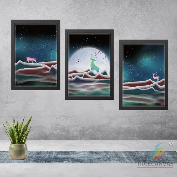 Black__Abstract_Canvas_Painting_Set_Of_3_Wall_Hanging_Frame_|_For_Home,_Living_Room_Gallery_&_Office,_Black,_Size_-_13.50_X_19.50_Inch,_Sf042
