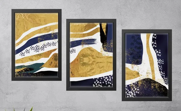 Black__Abstract_Canvas_Painting_Set_Of_3_Wall_Hanging_Frame_|_For_Home,_Living_Room_Gallery_&_Office,_Black,_Size_-_13.50_X_19.50_Inch,_Sf044