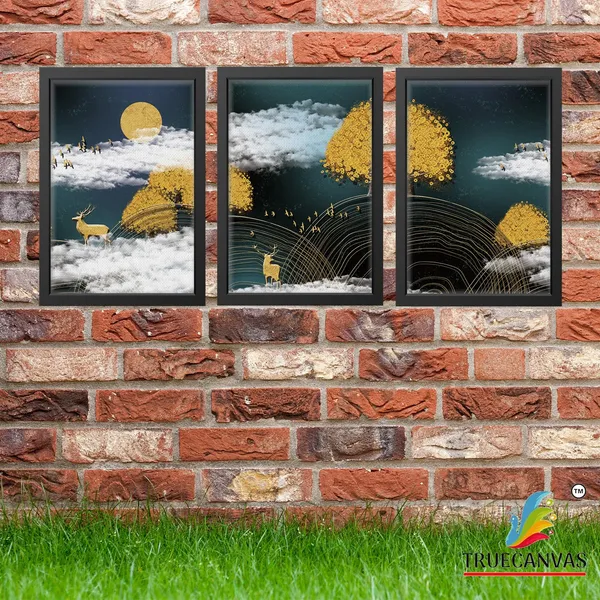 Black__Abstract_Canvas_Painting_Set_Of_3_Wall_Hanging_Frame_|_For_Home,_Living_Room_Gallery_&_Office,_Black,_Size_-_13.50_X_19.50_Inch,_Sf045
