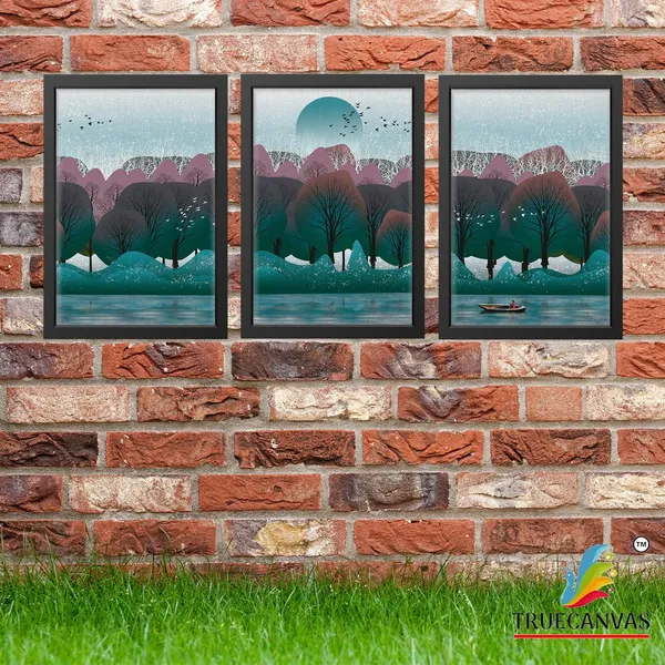 Black__Abstract_Canvas_Painting_Set_Of_3_Wall_Hanging_Frame_|_For_Home,_Living_Room_Gallery_&_Office,_Black,_Size_-_13.50_X_19.50_Inch,_Sf046