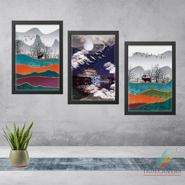 Black__Abstract_Canvas_Painting_Set_Of_3_Wall_Hanging_Frame_|_For_Home,_Living_Room_Gallery_&_Office,_Black,_Size_-_13.50_X_19.50_Inch,_Sf048