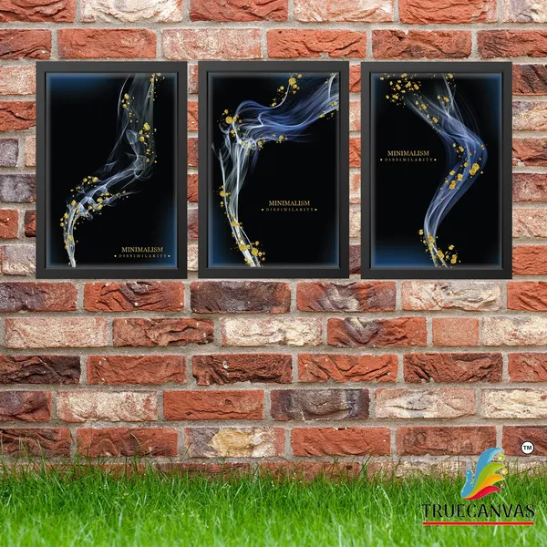 Black__Abstract_Canvas_Painting_Set_Of_3_Wall_Hanging_Frame_|_For_Home,_Living_Room_Gallery_&_Office,_Black,_Size_-_13.50_X_19.50_Inch,_Sf049