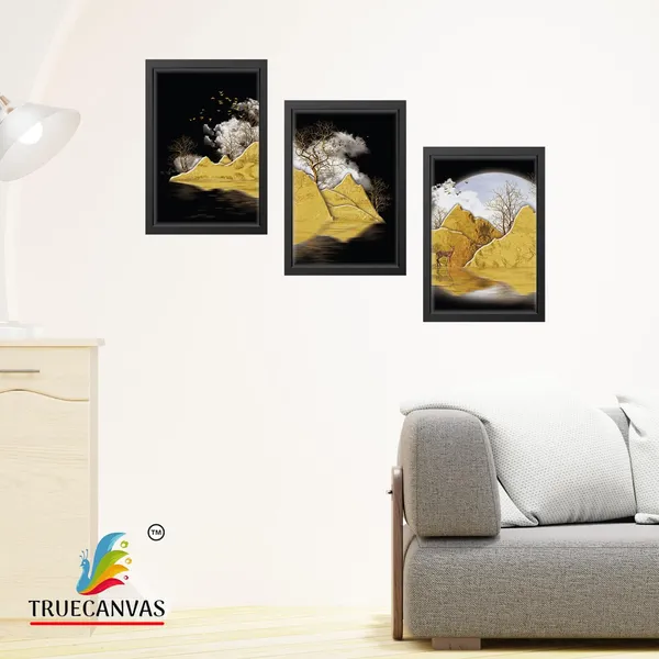 Black__Abstract_Canvas_Painting_Set_Of_3_Wall_Hanging_Frame_|_For_Home,_Living_Room_Gallery_&_Office,_Black,_Size_-_13.50_X_19.50_Inch,_Sf050