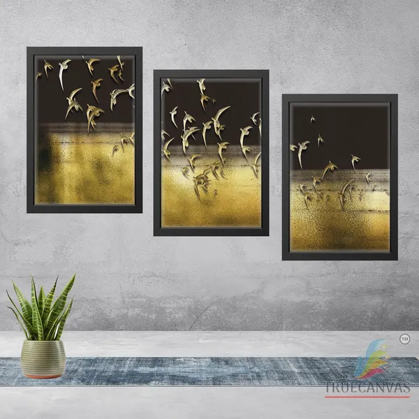 Black__Abstract_Canvas_Painting_Set_Of_3_Wall_Hanging_Frame_|_For_Home,_Living_Room_Gallery_&_Office,_Black,_Size_-_13.50_X_19.50_Inch,_Sf056