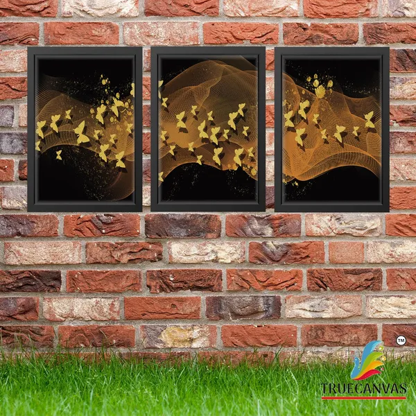 Black__Abstract_Canvas_Painting_Set_Of_3_Wall_Hanging_Frame_|_For_Home,_Living_Room_Gallery_&_Office,_Black,_Size_-_13.50_X_19.50_Inch,_Sf058