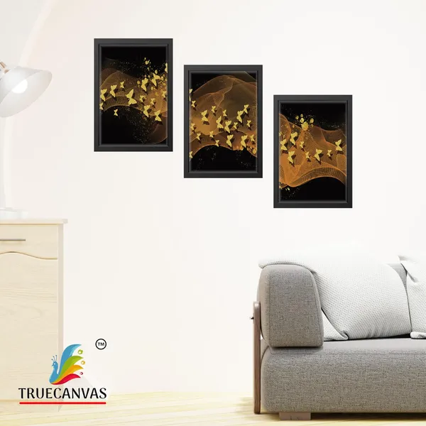 Black__Abstract_Canvas_Painting_Set_Of_3_Wall_Hanging_Frame_|_For_Home,_Living_Room_Gallery_&_Office,_Black,_Size_-_13.50_X_19.50_Inch,_Sf058