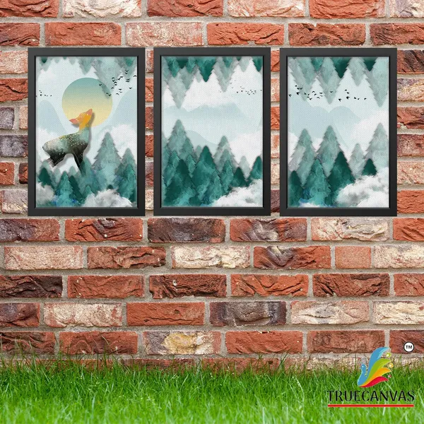 Black__Abstract_Canvas_Painting_Set_Of_3_Wall_Hanging_Frame_|_For_Home,_Living_Room_Gallery_&_Office,_Black,_Size_-_13.50_X_19.50_Inch,_Sf060