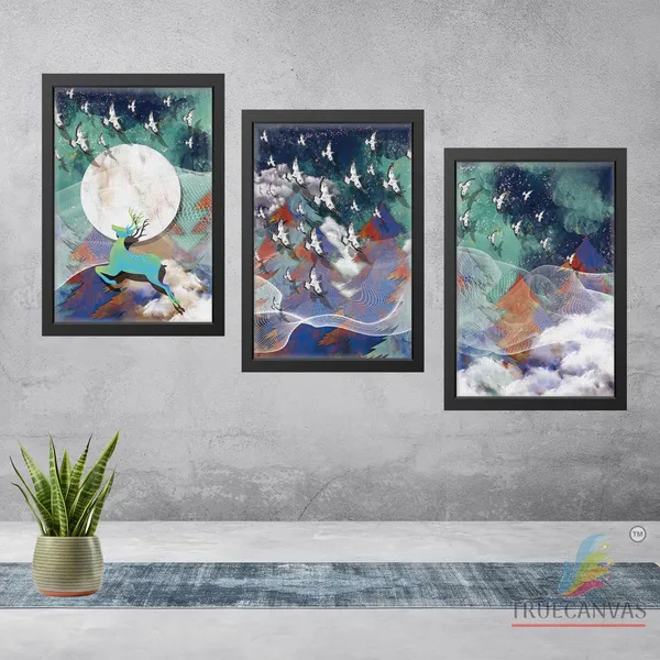 Black__Abstract_Canvas_Painting_Set_Of_3_Wall_Hanging_Frame_|_For_Home,_Living_Room_Gallery_&_Office,_Black,_Size_-_13.50_X_19.50_Inch,_Sf065