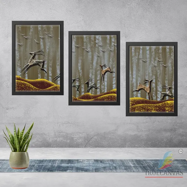 Black__Abstract_Canvas_Painting_Set_Of_3_Wall_Hanging_Frame_|_For_Home,_Living_Room_Gallery_&_Office,_Black,_Size_-_13.50_X_19.50_Inch,_Sf072