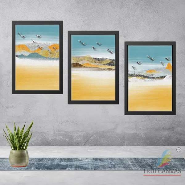 Black__Abstract_Canvas_Painting_Set_Of_3_Wall_Hanging_Frame_|_For_Home,_Living_Room_Gallery_&_Office,_Black,_Size_-_13.50_X_19.50_Inch,_Sf073
