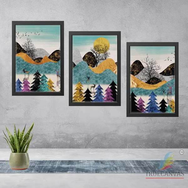 Black__Abstract_Canvas_Painting_Set_Of_3_Wall_Hanging_Frame_|_For_Home,_Living_Room_Gallery_&_Office,_Black,_Size_-_13.50_X_19.50_Inch,_Sf076