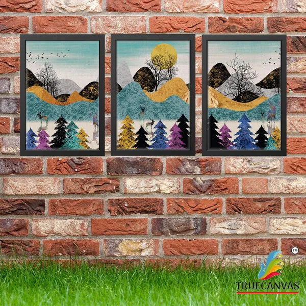 Black__Abstract_Canvas_Painting_Set_Of_3_Wall_Hanging_Frame_|_For_Home,_Living_Room_Gallery_&_Office,_Black,_Size_-_13.50_X_19.50_Inch,_Sf076