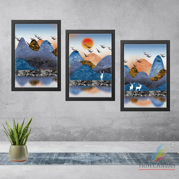 Black__Abstract_Canvas_Painting_Set_Of_3_Wall_Hanging_Frame_|_For_Home,_Living_Room_Gallery_&_Office,_Black,_Size_-_13.50_X_19.50_Inch,_Sf079