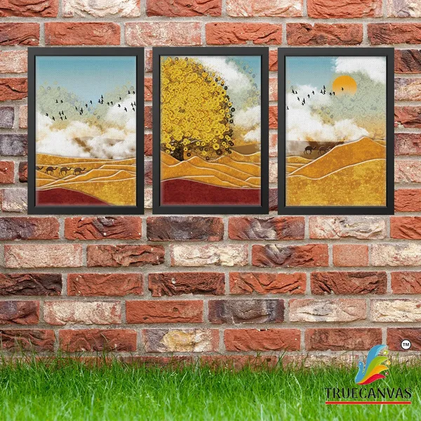 Black__Abstract_Canvas_Painting_Set_Of_3_Wall_Hanging_Frame_|_For_Home,_Living_Room_Gallery_&_Office,_Black,_Size_-_13.50_X_19.50_Inch,_Sf080