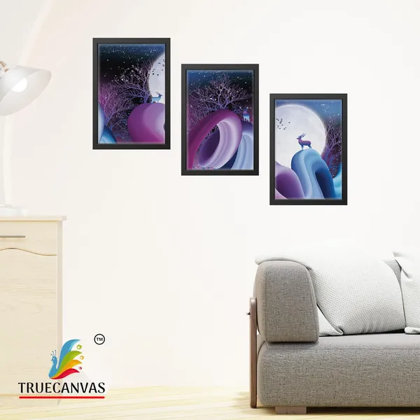 Black__Abstract_Canvas_Painting_Set_Of_3_Wall_Hanging_Frame_|_For_Home,_Living_Room_Gallery_&_Office,_Black,_Size_-_13.50_X_19.50_Inch,_Sf081
