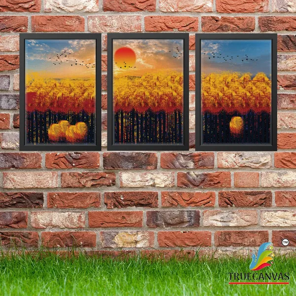 Black__Abstract_Canvas_Painting_Set_Of_3_Wall_Hanging_Frame_|_For_Home,_Living_Room_Gallery_&_Office,_Black,_Size_-_13.50_X_19.50_Inch,_Sf086