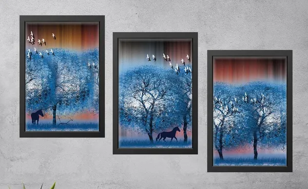 Black__Abstract_Canvas_Painting_Set_Of_3_Wall_Hanging_Frame_|_For_Home,_Living_Room_Gallery_&_Office,_Black,_Size_-_13.50_X_19.50_Inch,_Sf089