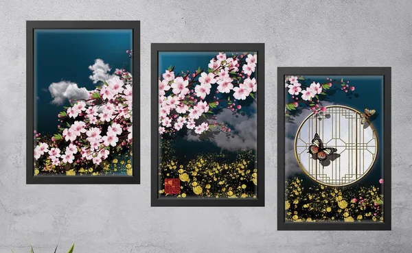 Black__Abstract_Canvas_Painting_Set_Of_3_Wall_Hanging_Frame_|_For_Home,_Living_Room_Gallery_&_Office,_Black,_Size_-_13.50_X_19.50_Inch,_Sf090