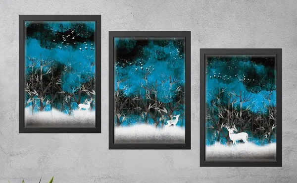 Black__Abstract_Canvas_Painting_Set_Of_3_Wall_Hanging_Frame_|_For_Home,_Living_Room_Gallery_&_Office,_Black,_Size_-_13.50_X_19.50_Inch,_Sf091