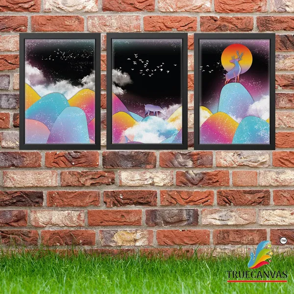 Black__Abstract_Canvas_Painting_Set_Of_3_Wall_Hanging_Frame_|_For_Home,_Living_Room_Gallery_&_Office,_Black,_Size_-_13.50_X_19.50_Inch,_Sf093