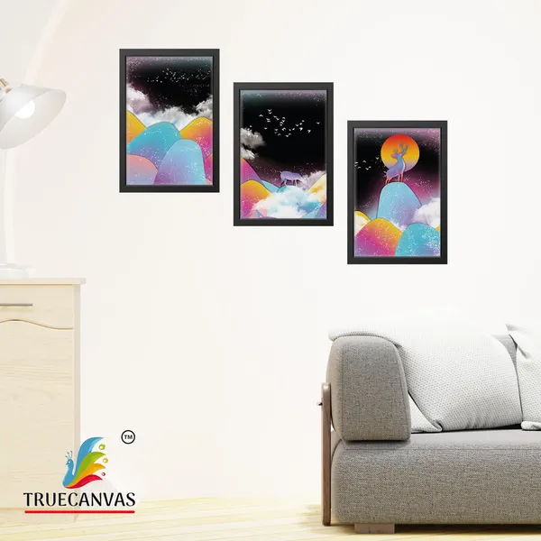 Black__Abstract_Canvas_Painting_Set_Of_3_Wall_Hanging_Frame_|_For_Home,_Living_Room_Gallery_&_Office,_Black,_Size_-_13.50_X_19.50_Inch,_Sf093
