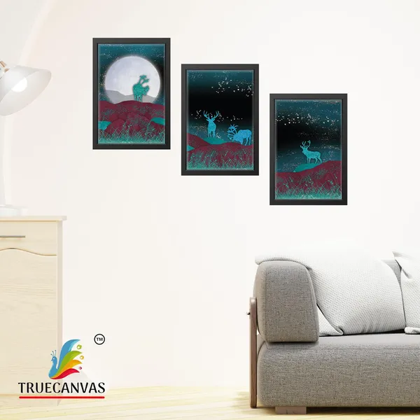 Black__Abstract_Canvas_Painting_Set_Of_3_Wall_Hanging_Frame_|_For_Home,_Living_Room_Gallery_&_Office,_Black,_Size_-_13.50_X_19.50_Inch,_Sf094