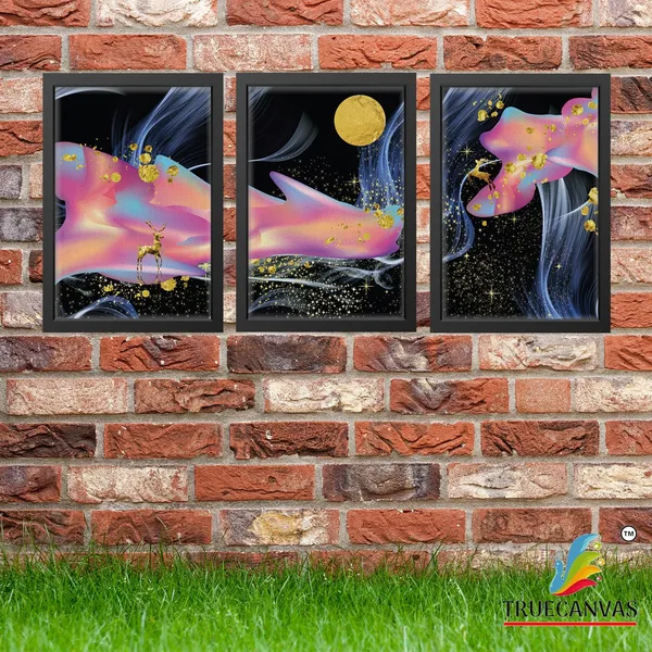 Black__Abstract_Canvas_Painting_Set_Of_3_Wall_Hanging_Frame_|_For_Home,_Living_Room_Gallery_&_Office,_Black,_Size_-_13.50_X_19.50_Inch,_Sf095