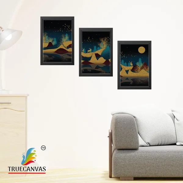 Black__Abstract_Canvas_Painting_Set_Of_3_Wall_Hanging_Frame_|_For_Home,_Living_Room_Gallery_&_Office,_Black,_Size_-_13.50_X_19.50_Inch,_Sf097