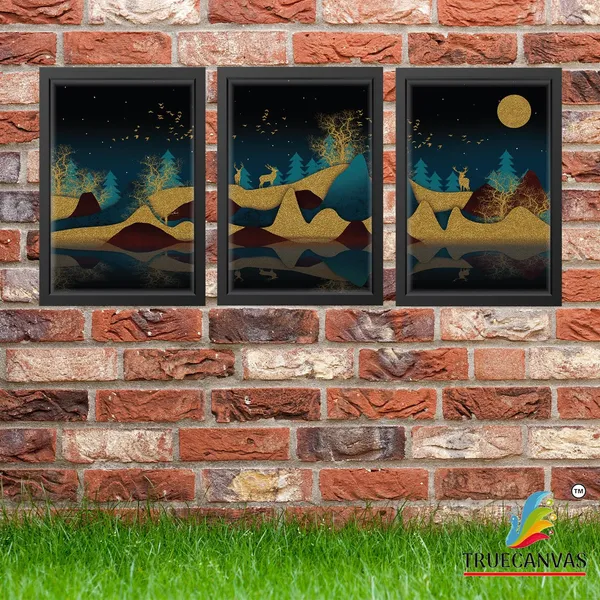 Black__Abstract_Canvas_Painting_Set_Of_3_Wall_Hanging_Frame_|_For_Home,_Living_Room_Gallery_&_Office,_Black,_Size_-_13.50_X_19.50_Inch,_Sf097