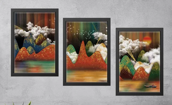 Black__Abstract_Canvas_Painting_Set_Of_3_Wall_Hanging_Frame_|_For_Home,_Living_Room_Gallery_&_Office,_Black,_Size_-_13.50_X_19.50_Inch,_Sf101