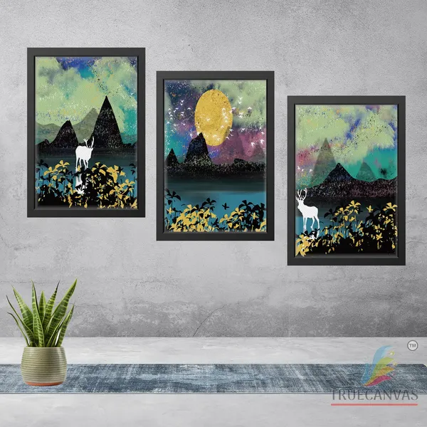 Black__Abstract_Canvas_Painting_Set_Of_3_Wall_Hanging_Frame_|_For_Home,_Living_Room_Gallery_&_Office,_Black,_Size_-_13.50_X_19.50_Inch,_Sf102