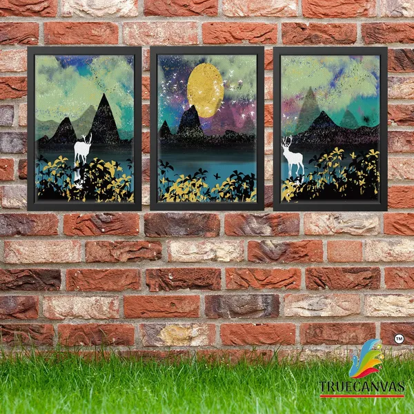 Black__Abstract_Canvas_Painting_Set_Of_3_Wall_Hanging_Frame_|_For_Home,_Living_Room_Gallery_&_Office,_Black,_Size_-_13.50_X_19.50_Inch,_Sf102