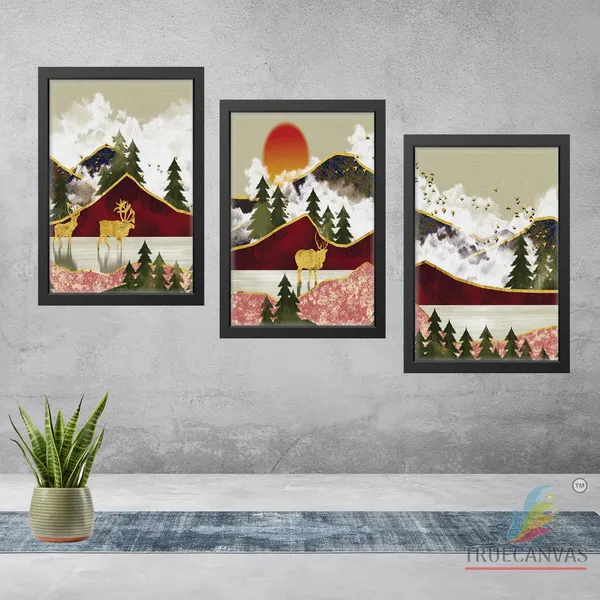 Black__Abstract_Canvas_Painting_Set_Of_3_Wall_Hanging_Frame_|_For_Home,_Living_Room_Gallery_&_Office,_Black,_Size_-_13.50_X_19.50_Inch,_Sf103