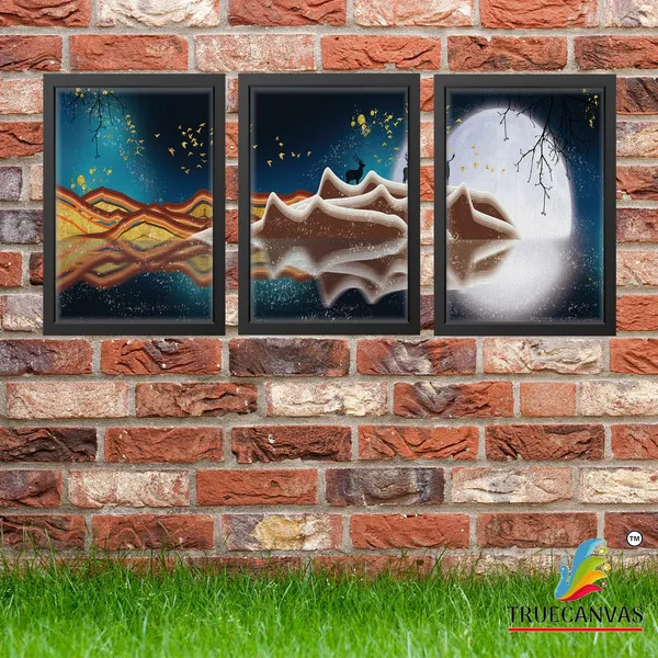 Black__Abstract_Canvas_Painting_Set_Of_3_Wall_Hanging_Frame_|_For_Home,_Living_Room_Gallery_&_Office,_Black,_Size_-_13.50_X_19.50_Inch,_Sf104